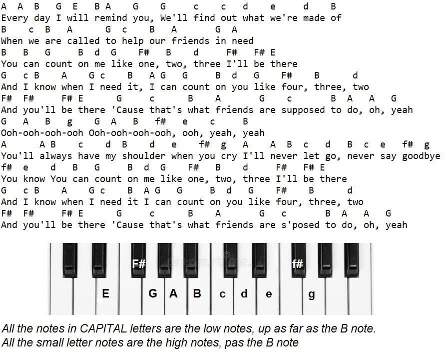 Count on me easy flute letter notes