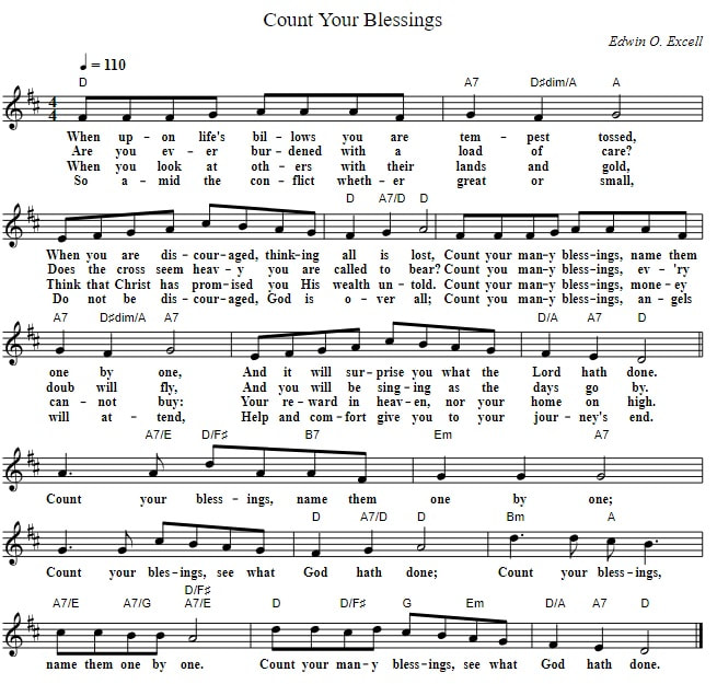 Count your blessings sheet music
