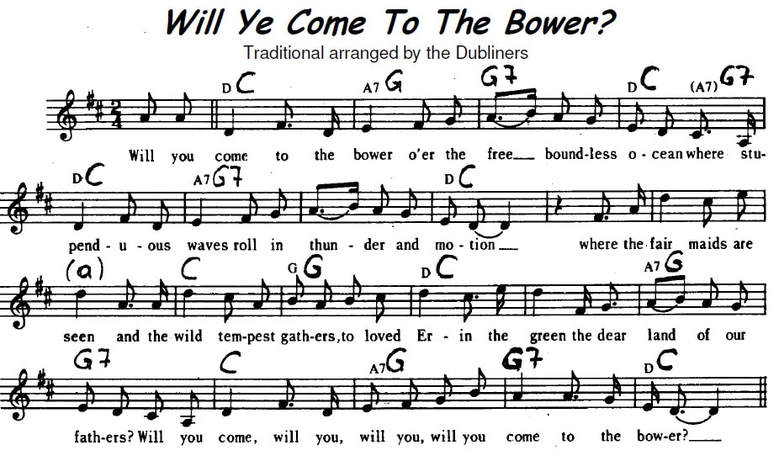 Come to the bower sheet music