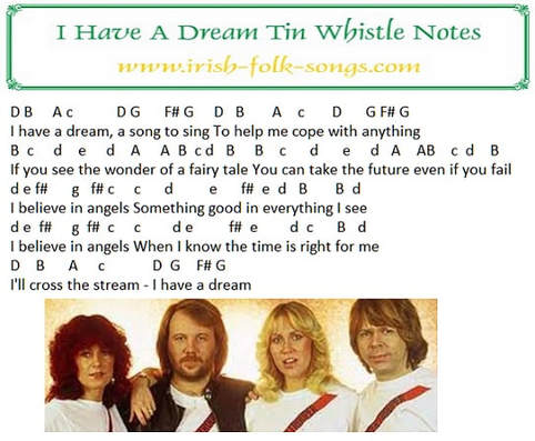 I have a dream letter notes by Abba