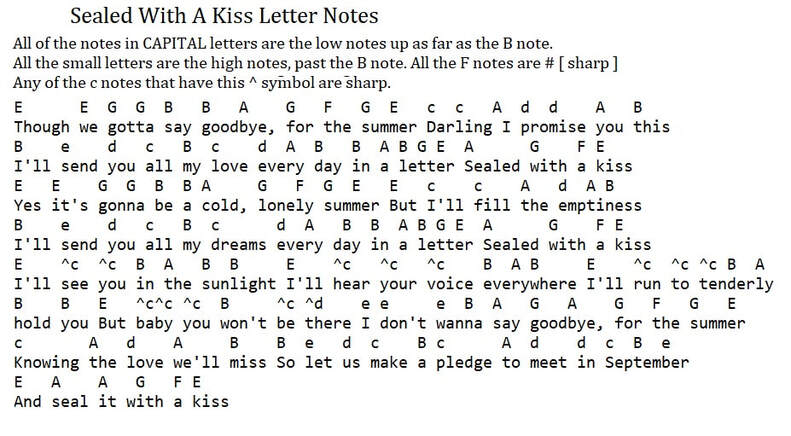 Sealed with a kiss letter notes