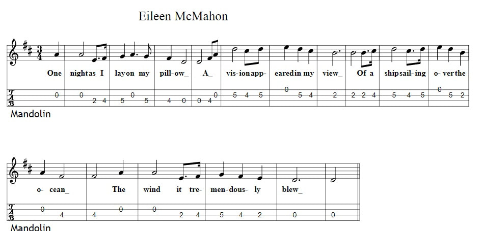 Eileen McMahon mandolin tab