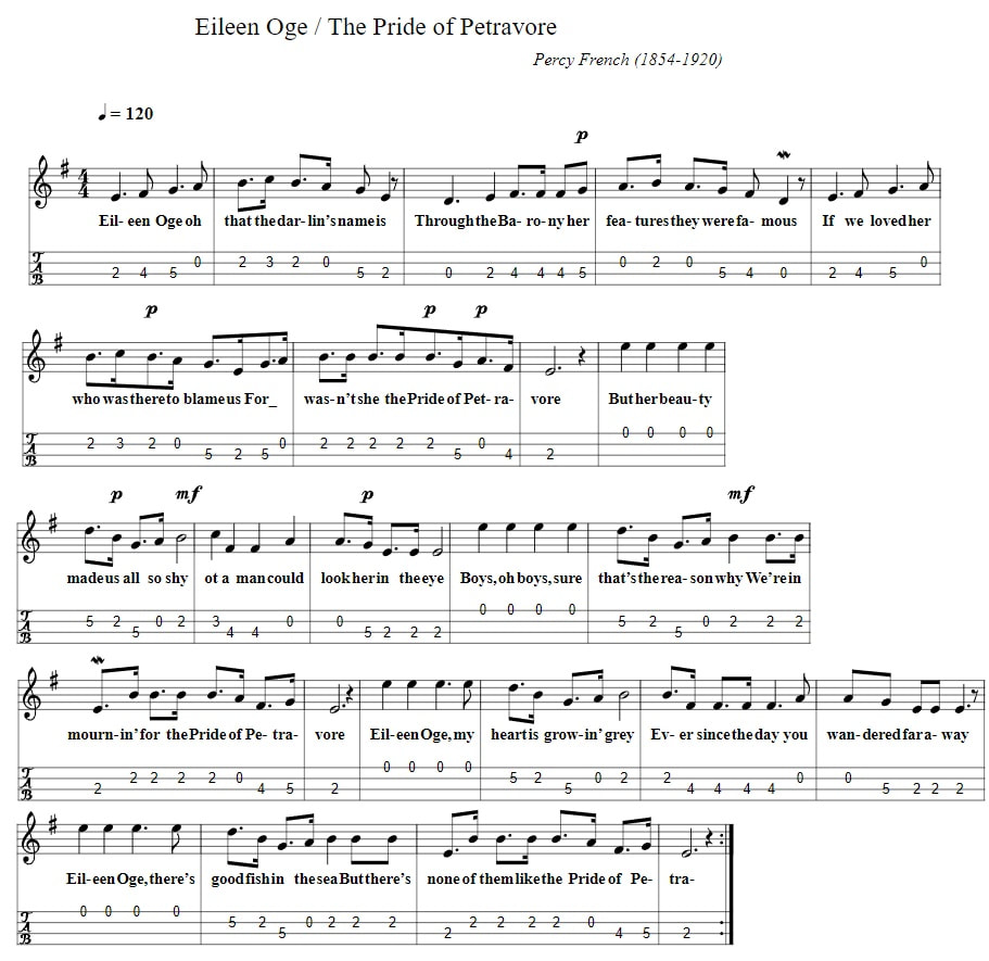  Eileen Oge The Pride of Petravore mandolin tab