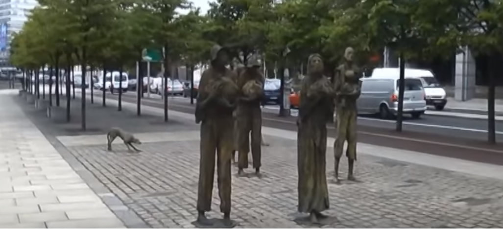 The famine Memorial Dublin City Ireland