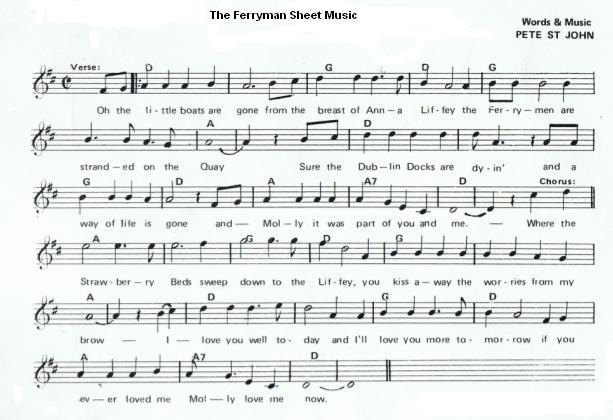 the ferryman sheet music