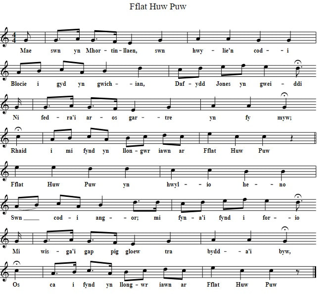 Fflat Huw Puw sheet music
