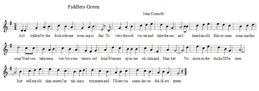 Fiddlers green sheet music