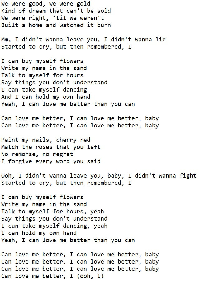 Flowers lyrics by Miley Cyrus