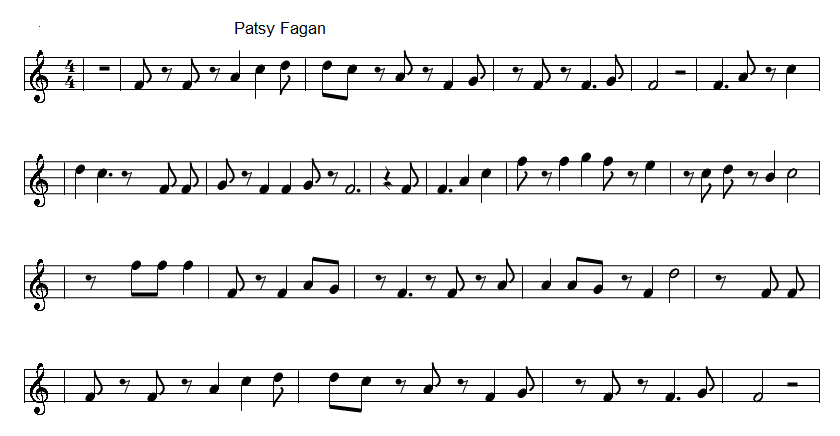 Patsy Fagan sheet music