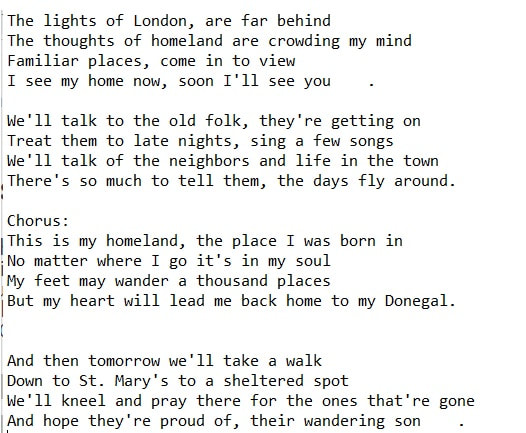 Home to Donegal lyrics by Nathan Carter