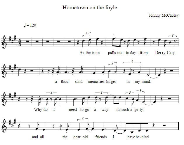 Hometown on the Foyle sheet music
