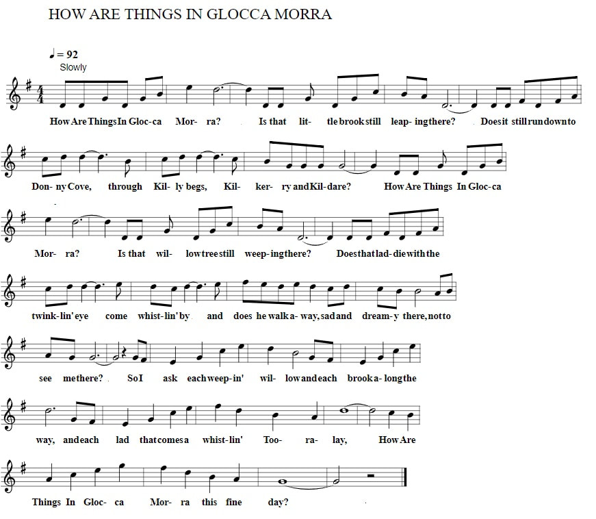 How are things in glocca morra piano sheet music