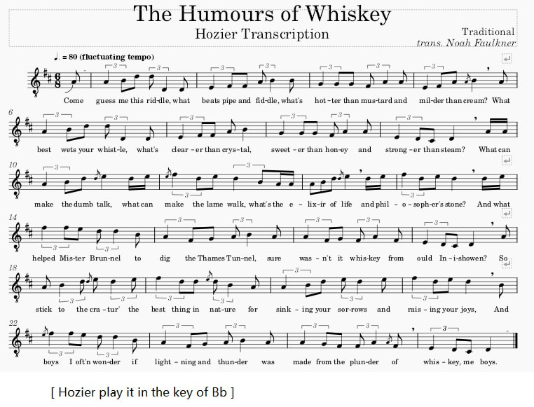 The humours of whiskey sheet music