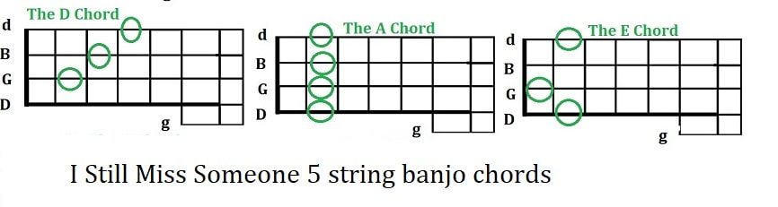 I Still Miss Someone 5 string banjo chords