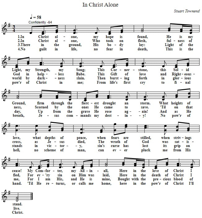 In Christ Alone Sheet Music In G Major