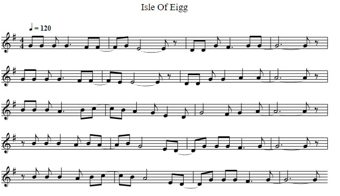 Isle of Eigg sheet music by The McCalmans