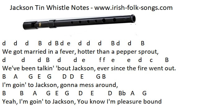 Jackson tin whistle letter notes