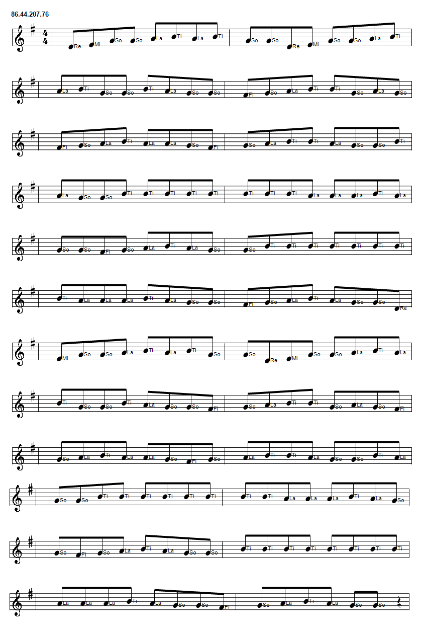 karma chameleon sheet music notes in solfege [ do re mi ]