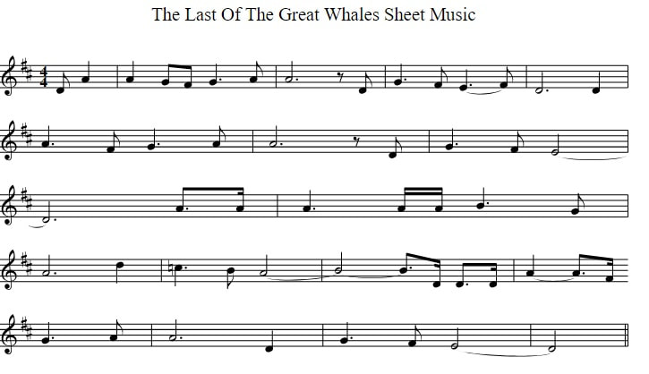 The last of the great whales sheet music