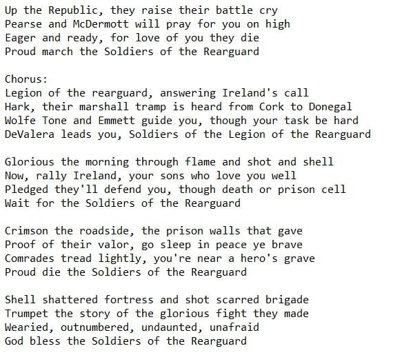 Legion of the rearguard song lyrics