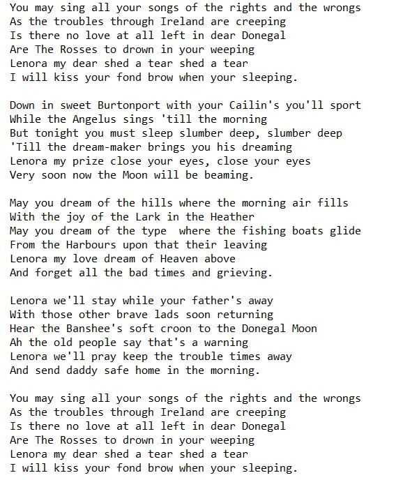 Leonora lyrics by Gaberlunzie