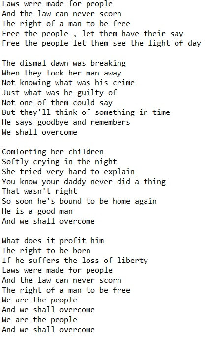 Luke Kelly lyrics Free The People