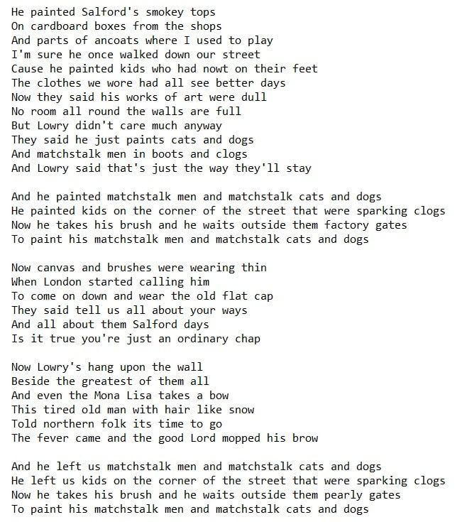 Matchstalk men and matchstalk cats and dogs lyrics by Brian And Michael