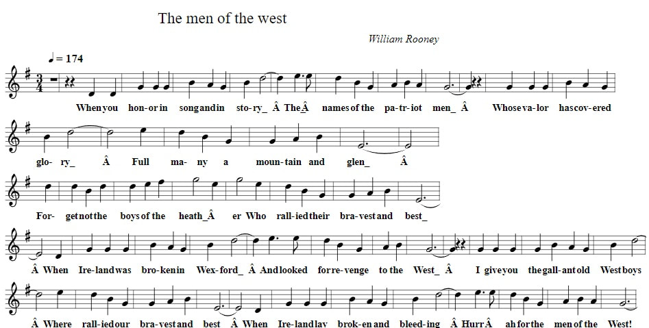 The men of the west sheet music