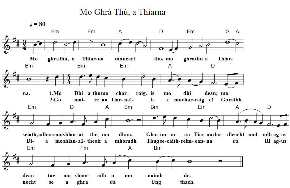 Mo Ghrá Thú a Thiarna Sheet Music