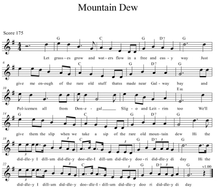 Mountain Dew sheet music
