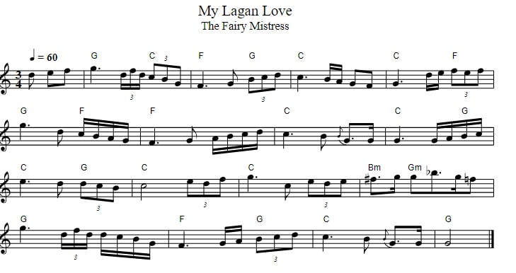 My Lagan Love sheet music with chords