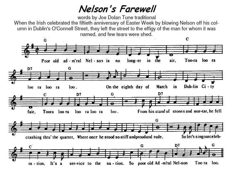 Nelsons farewell sheet music