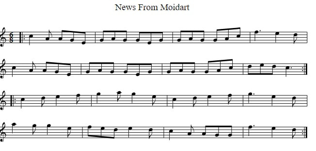 News From Moidart sheet music notes