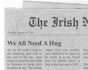 Hug newspaper story on Ben Sands song
