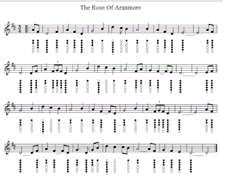 Rose of Aranmore sheet music notes