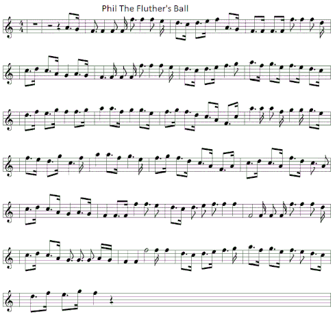 Phil the fluthers ball sheet music