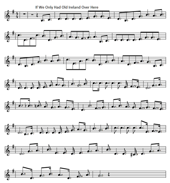 if we only had old Ireland over here sheet music
