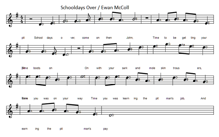 Schooldays over sheet music