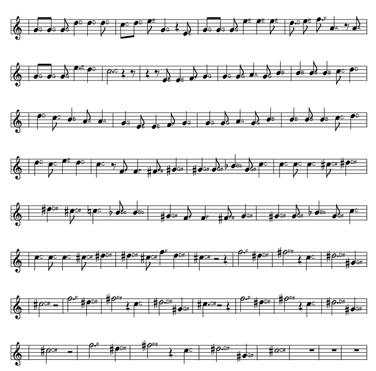 Ein bisschen frieden sheet music part two