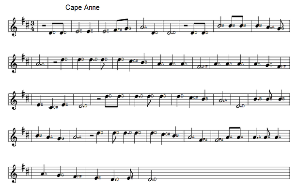 Cape Anne sheet music