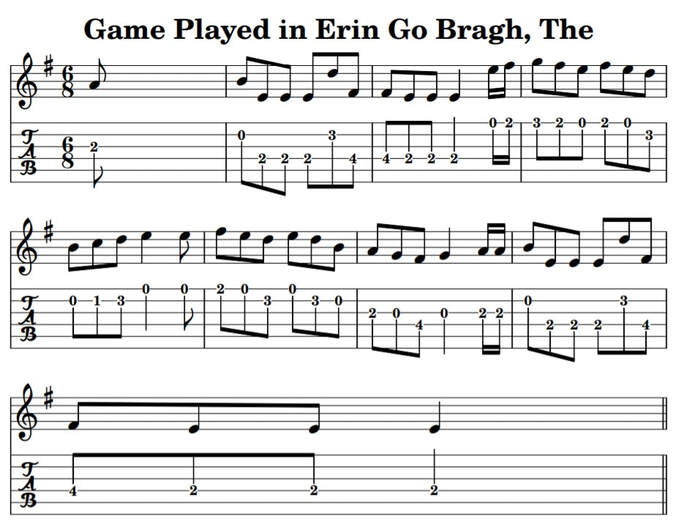 Erin Go Bragh Guitar Tab