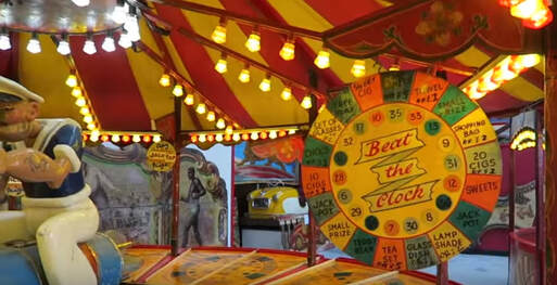 Old funfair merry-go-round