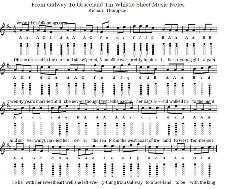 From Galway to Graceland sheet music for tin whistle