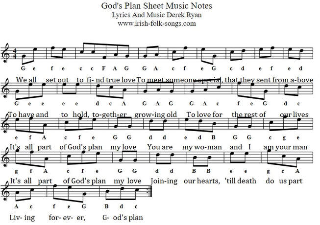God's Plan sheet music in C Major