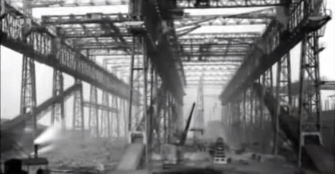 Harland and Wolff shipyard Belfast during construction of The Titanic ship