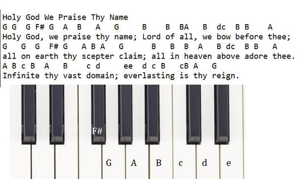 Holy God We Praise Thy Name Piano Notes For Beginners