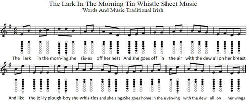 The lark in the morning tin whistle sheet music