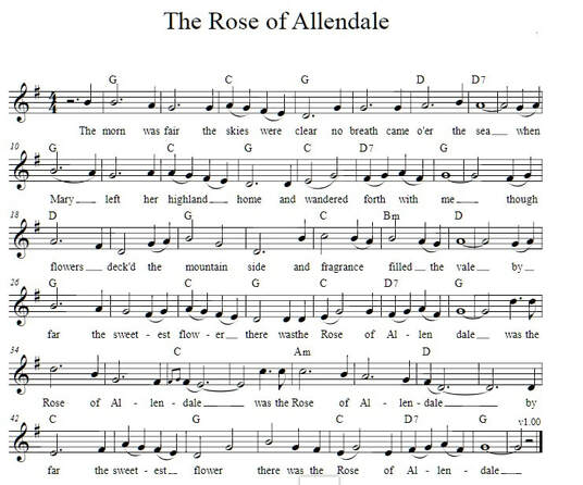 Rose of Allendale sheet music