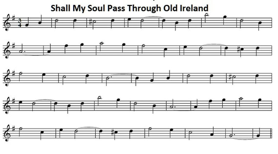 Shall my Soul Pass Through Old Ireland sheet music