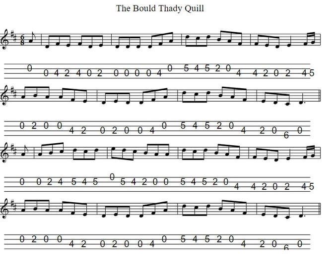 The bold thady quill sheet music notes and mandolin sheet music tab